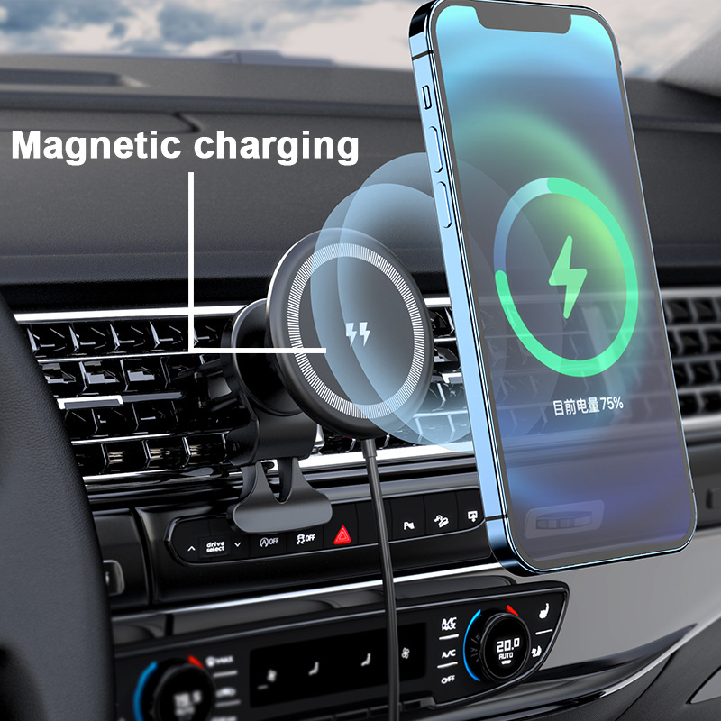 Car Wireless Magnet Charger Air Vent Mount Holder Mobile Phone Holder 15w fast charging Qi Wireless Charger