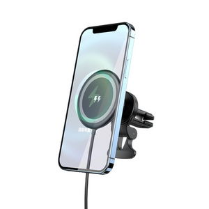 Car Wireless Magnet Charger Air Vent Mount Holder Mobile Phone Holder 15w fast charging Qi Wireless Charger