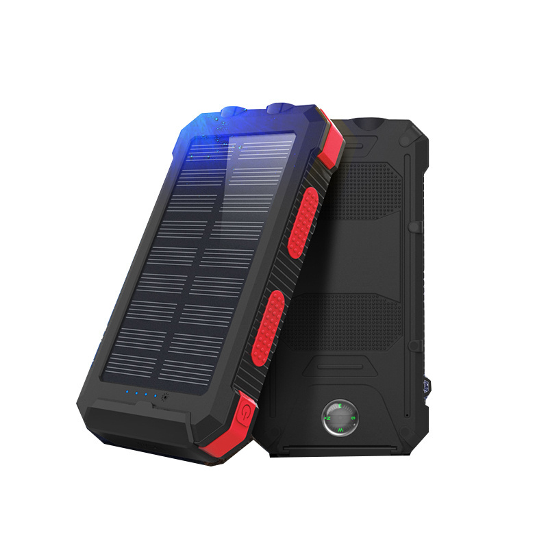 Waterproof Outdoor Solar Power Bank 20000mah Dual Usb Travel Portable Solar Mobile Phone Charger Solar Powerbanks For Camping