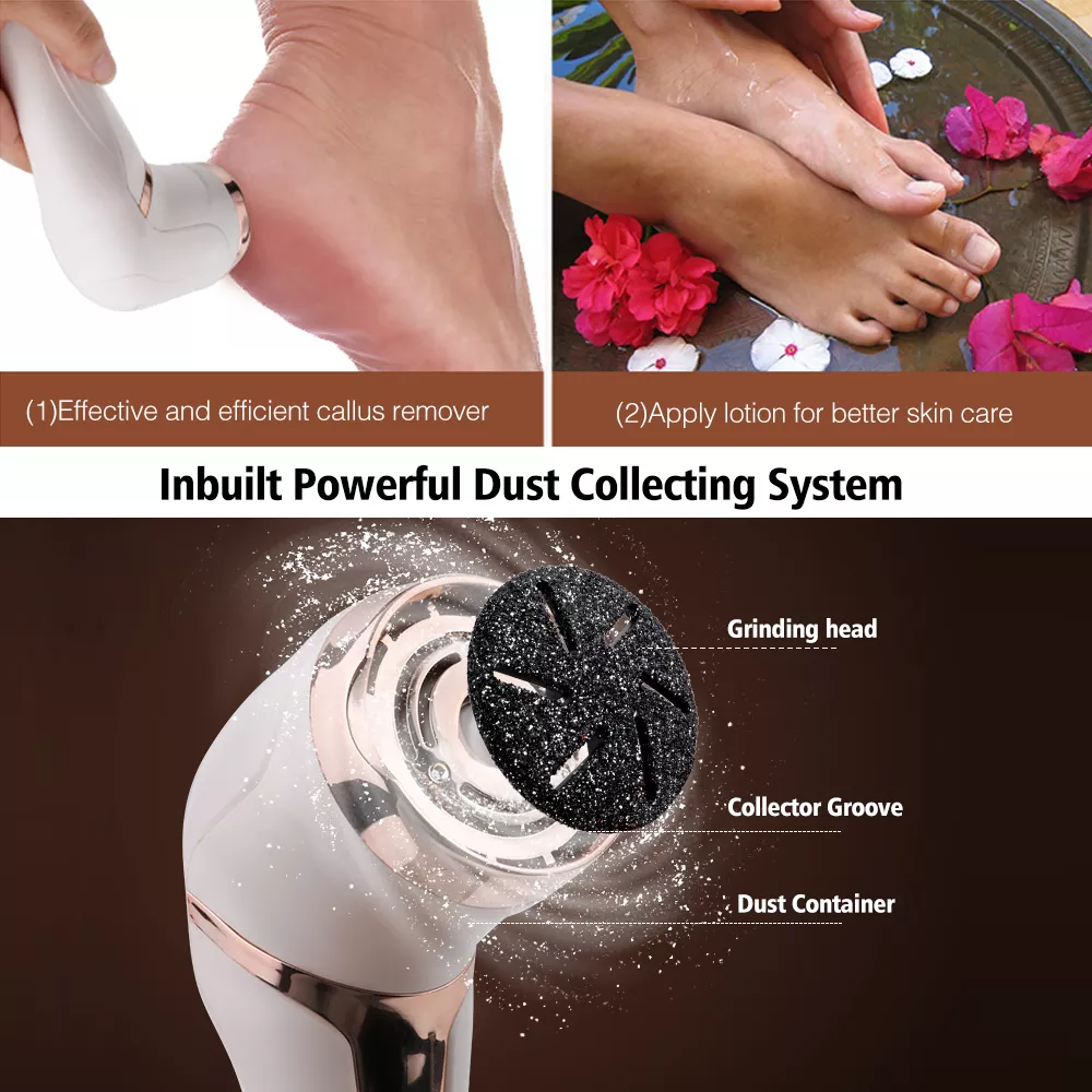 USB Rechargeable Foot Scrubber Hard Dead Skin Foot File Shaver Professional Vacuum Electric Callus Remover