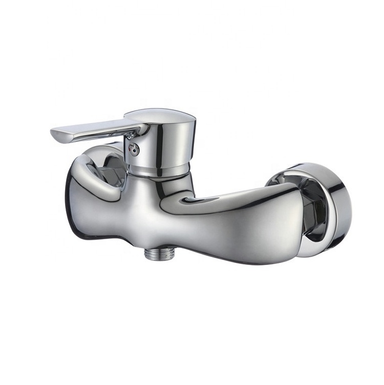 Hot-Selling Bath Cold And Hot Water Mixer Tap, Brass Chrome Wall Mounted Bathtub Faucet For Bathroom