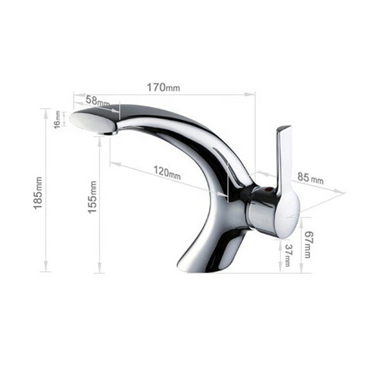 Hot-Selling Bath Cold And Hot Water Mixer Tap, Brass Chrome Wall Mounted Bathtub Faucet For Bathroom