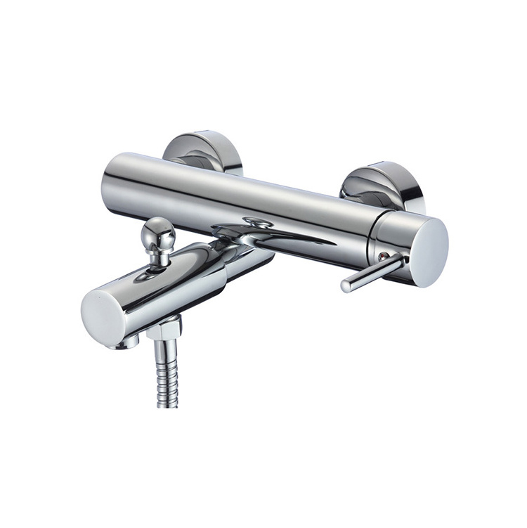 High Quality Modern Wall Mounted Chromed Single Handle Bathroom Zinc Shower Faucet