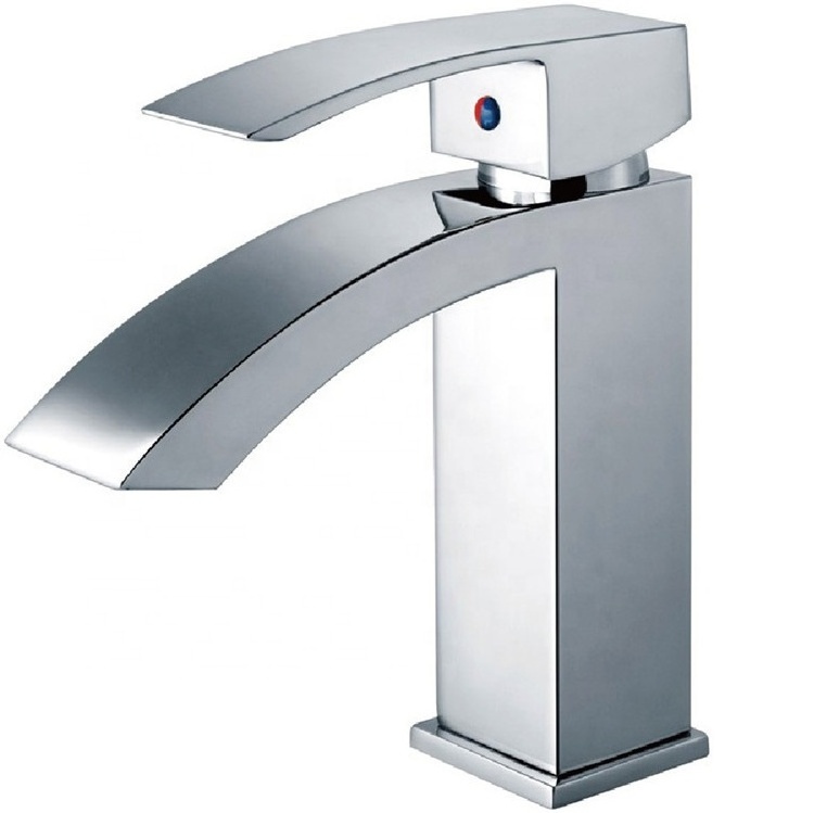 Popular deck installation black chrome single handle water taps bathroom faucet widespread basin faucet