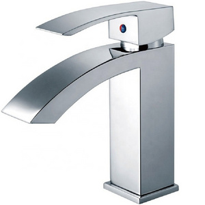 Popular deck installation black chrome single handle water taps bathroom faucet widespread basin faucet