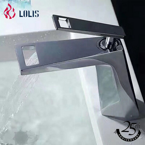 B1034 Certification black white brass body basin faucet single hole hot and cold water vanity basin mixer bathroom faucet tap