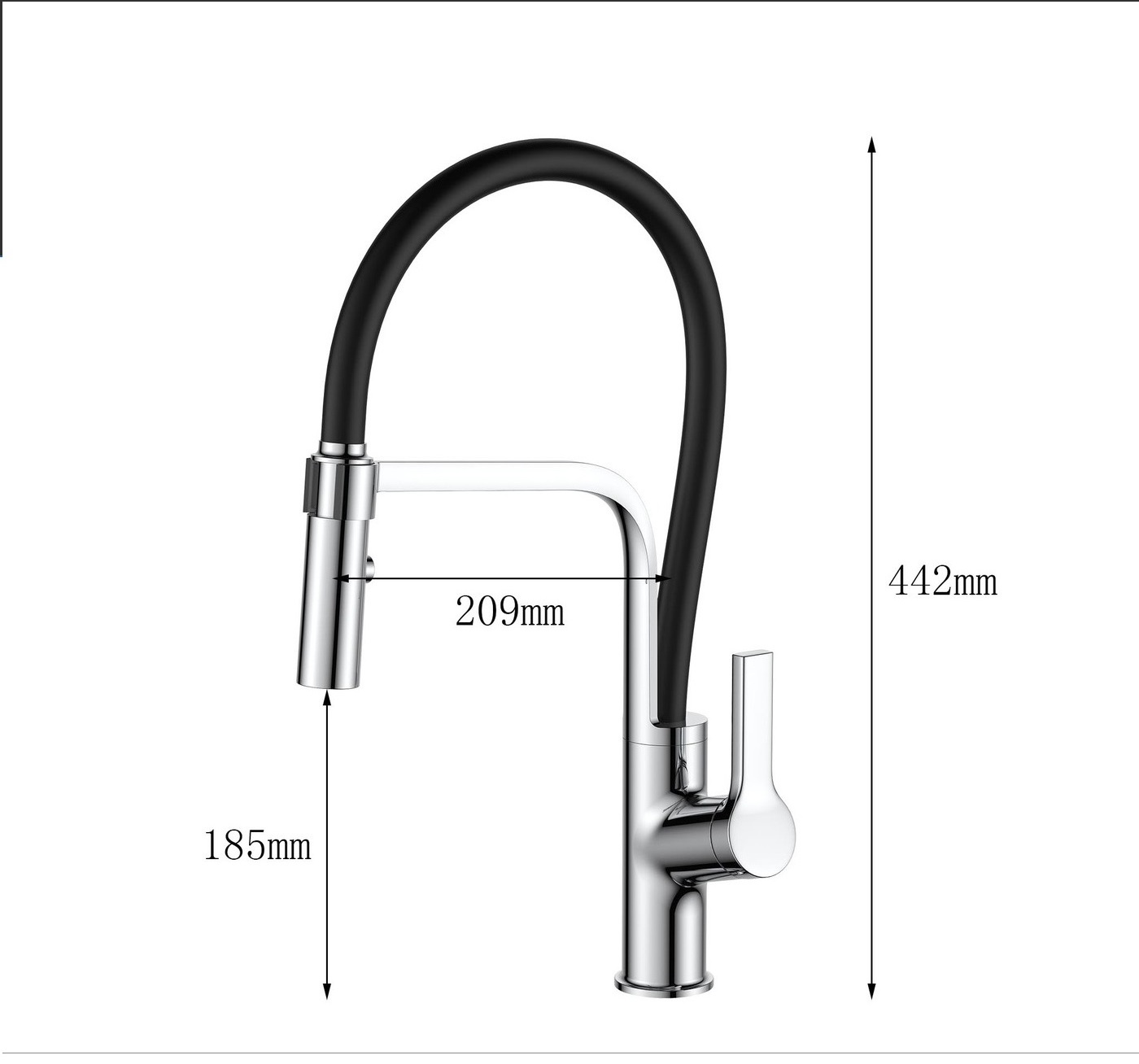 Single Handle High Arc Brushed Nickel Pull Out Kitchen Faucet with Pull Down Sprayer Stainless Steel Kitchen Sink Faucets