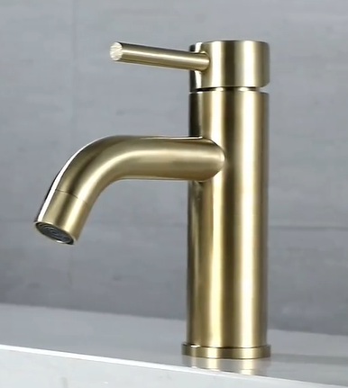 A0055-M Single hole single handle modern bathroom lead free basin faucet brushed nickel high platform bathroom faucet