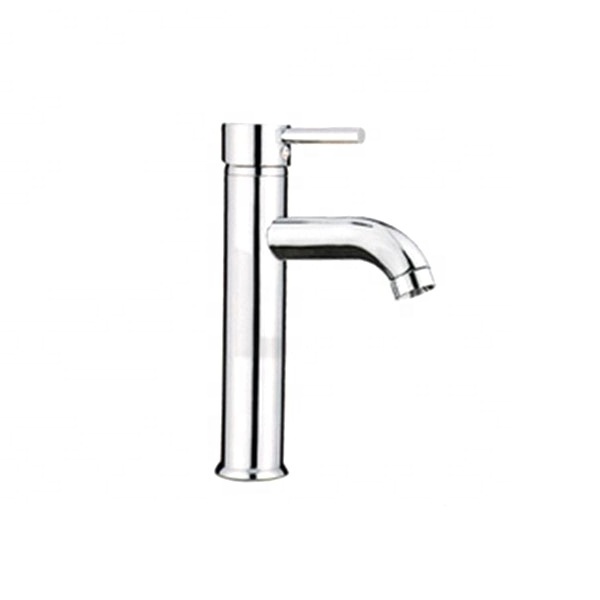 A0055-M Single hole single handle modern bathroom lead free basin faucet brushed nickel high platform bathroom faucet