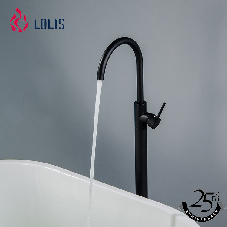 YLF1008B brass floor mounted free standing bath faucet