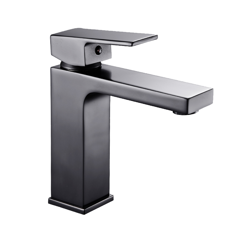 Applicable to square faucet of hotel single handle basin faucet cold and hot water mixer bathroom basin faucet