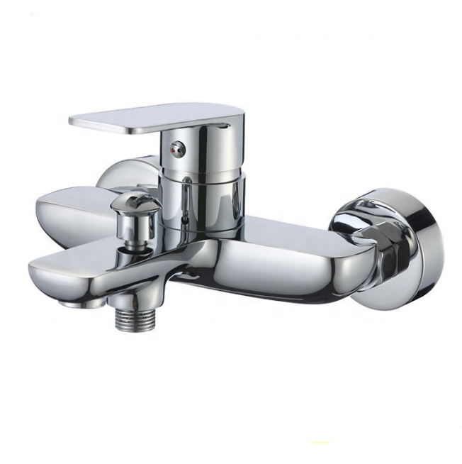 B0024-B Fashion sanitary ware wall mount resist corrosion single handle bathtub chrome brass bath shower faucet bathroom taps