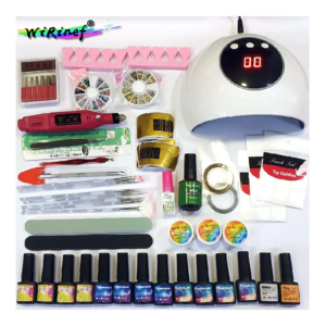 Complete Nail Polish Set Nail Art Gel Lacquer UV LED Lamp Design Acrylic Nail Manicure Set Private Label Dropshipping