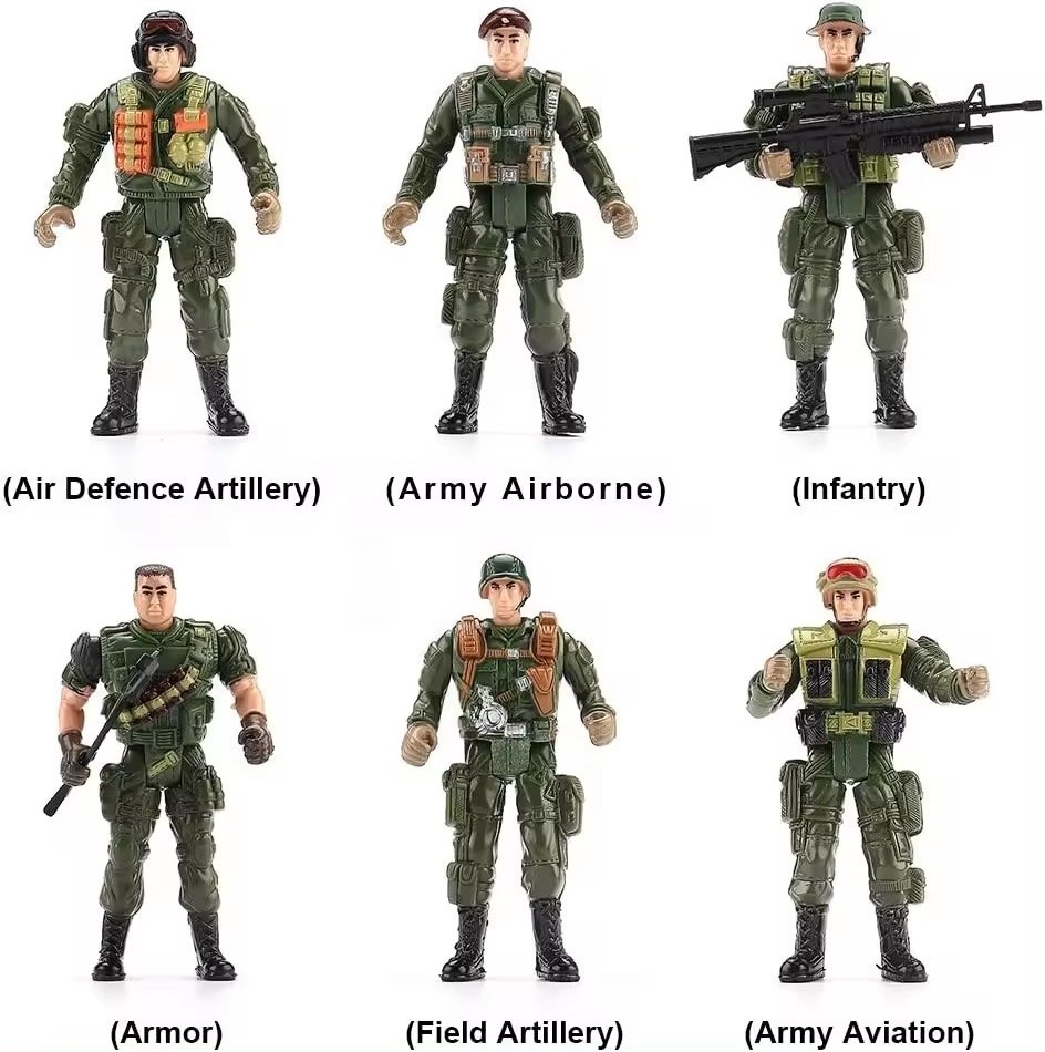 2024 NEW Custom Soldiers Action Figures Play set with Military Weapons Accessories military action figures