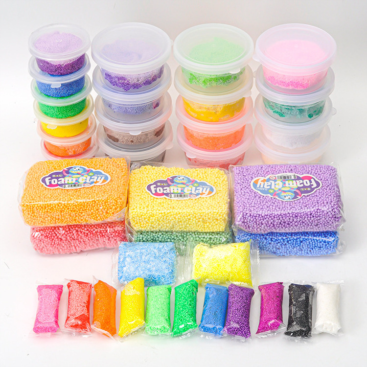 2023 Hot Snow Clay Mud Snow Fluffy Slime 12 Colors Magic Clay Stress Relief Foam Clay Putty Toy DIY Slime Kit with 3 Model Tools