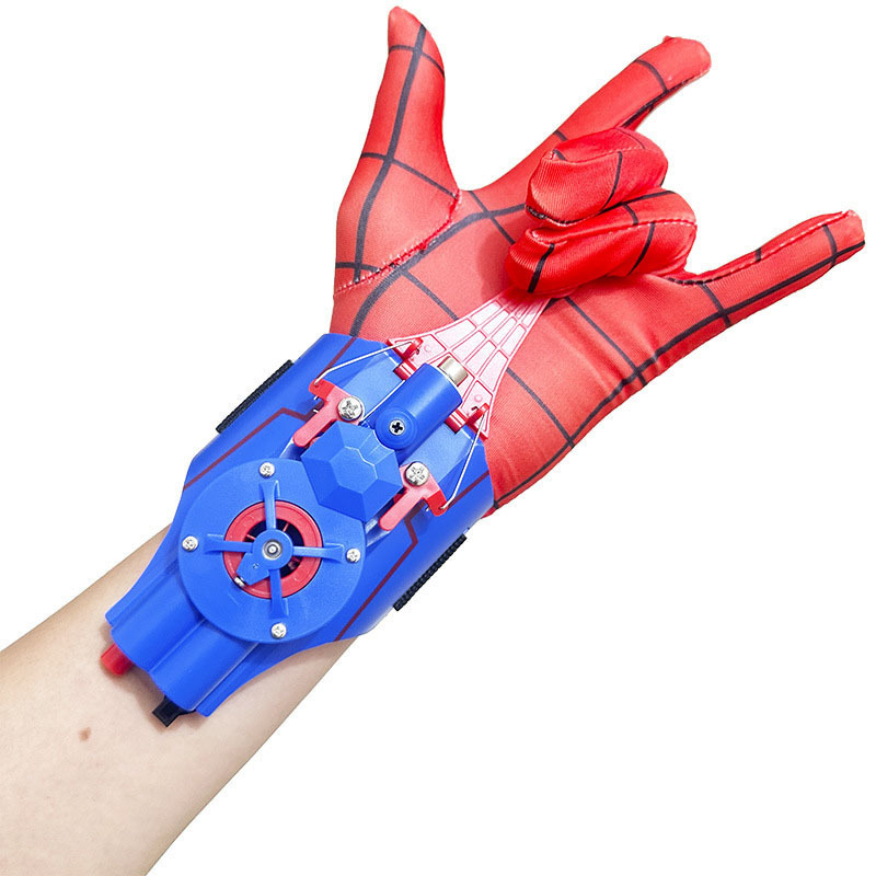 2024 Cosplay Spider Anime Web Shooter Luminous Light Wrist Launcher String Shooters Toy For kids