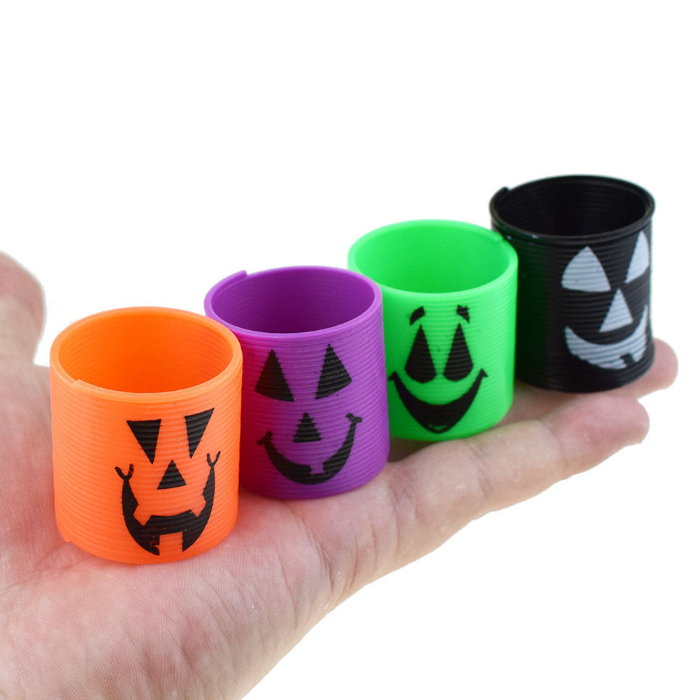 Party Favor Toy Fidget Stress Toy Plastic Coil Springs Halloween Rainbow Magic Spring for Kids Girls and Boys