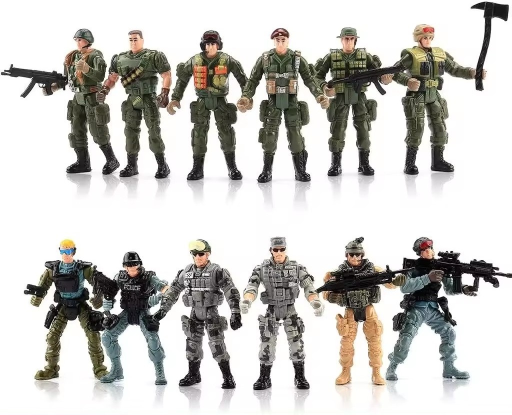 2024 NEW Custom Soldiers Action Figures Play set with Military Weapons Accessories military action figures