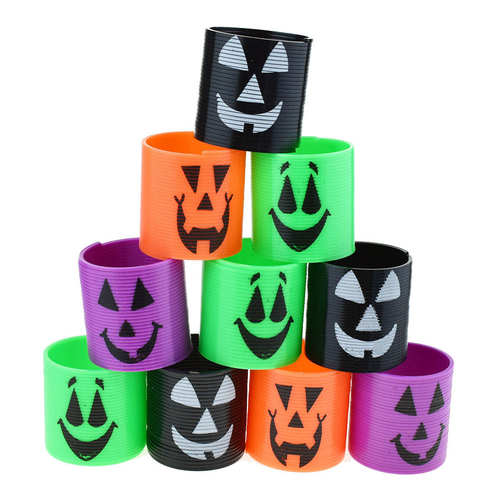 Party Favor Toy Fidget Stress Toy Plastic Coil Springs Halloween Rainbow Magic Spring for Kids Girls and Boys