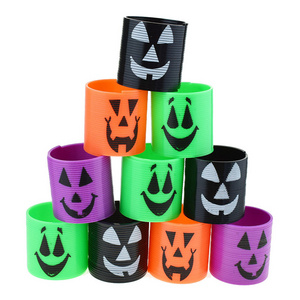 Party Favor Toy Fidget Stress Toy Plastic Coil Springs Halloween Rainbow Magic Spring for Kids Girls and Boys