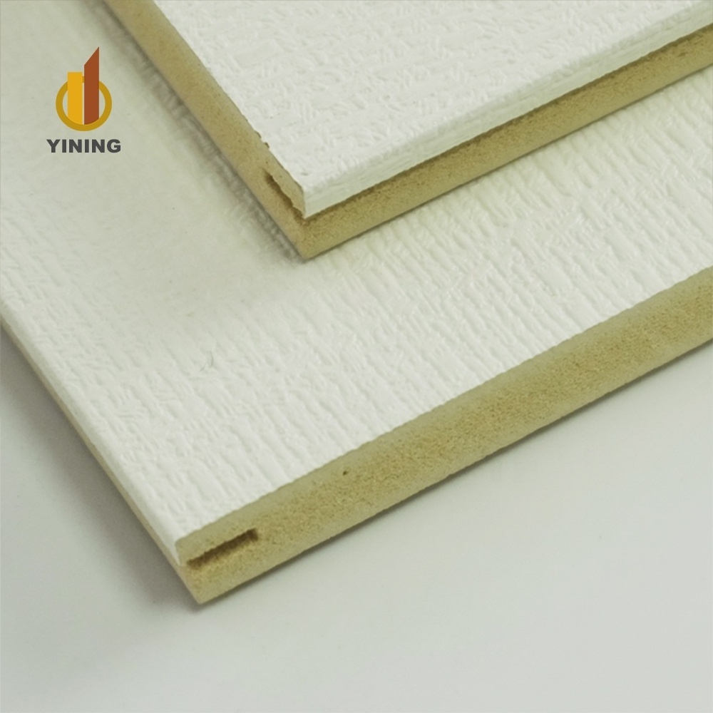 YINING Bamboo Fiber Wall Panel Pvc Solid Flat Seamless Splicing Wall Panels Milky White  WPC Veneer Interior Wall Decoration