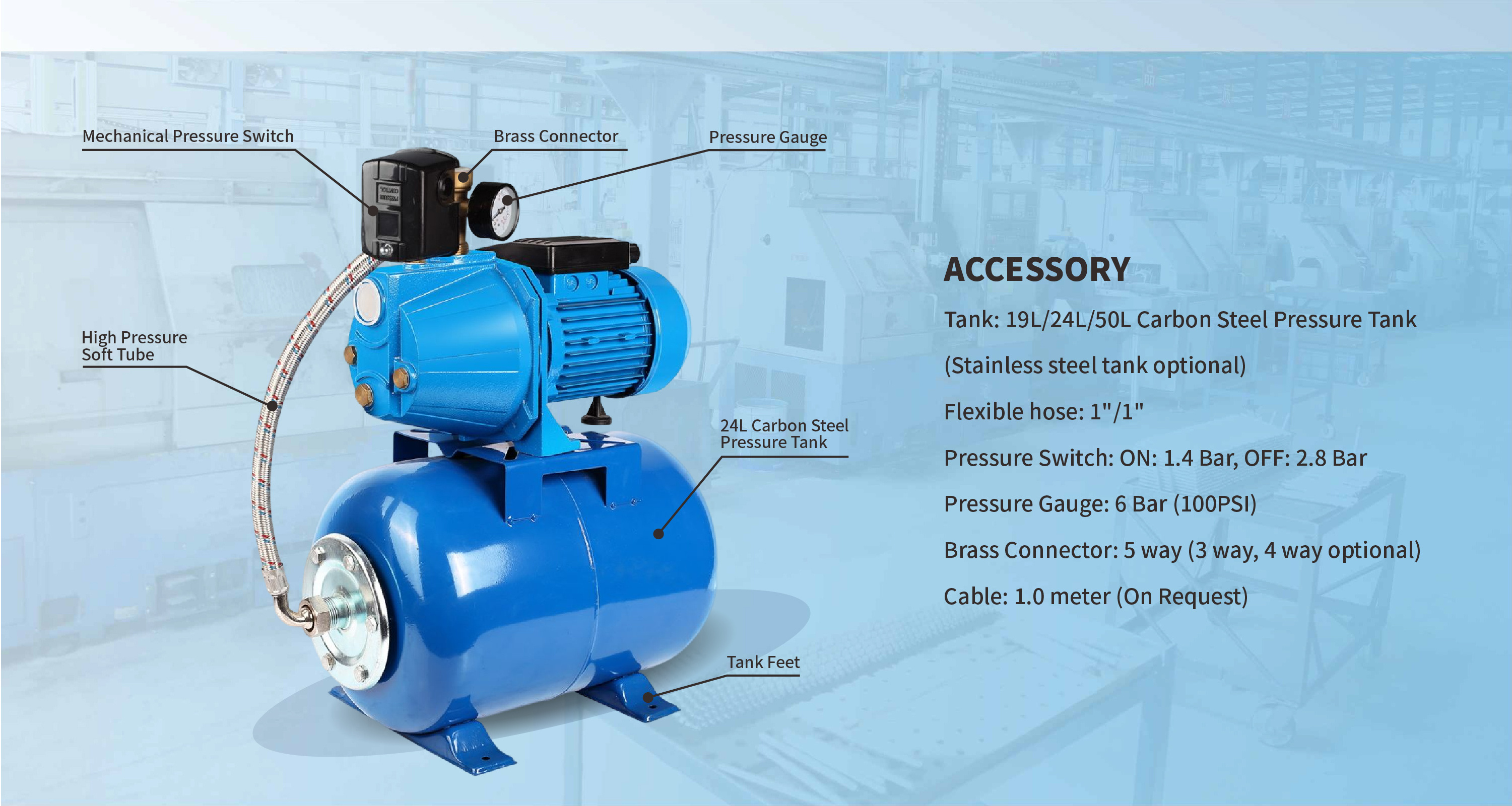 Automatic JET Water Pumps With Pressure Tank For Booster system