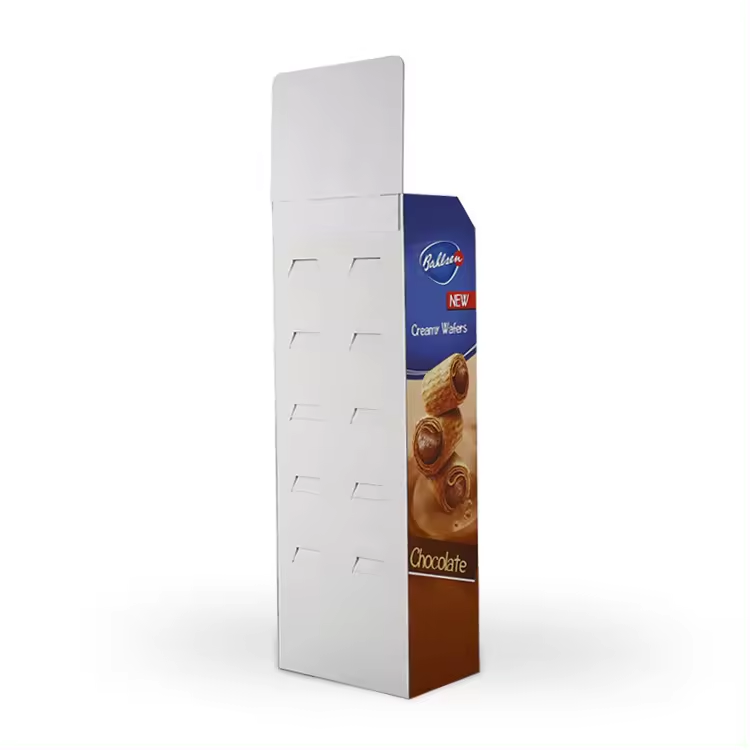 Supermarket Retail Display Shelves Pop Snack Food Cake Candy Foldable Cardboard Pallet Floor Display Stand Racks