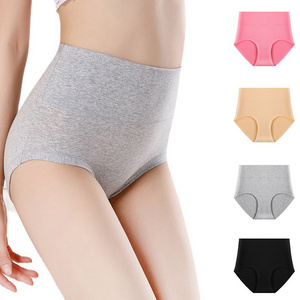 L XL XXL 3XL 4XL Wholesale Women's Underwear Big Fat Ladies High Waist Plus Size Cotton Buttock Lifting Briefs Panties