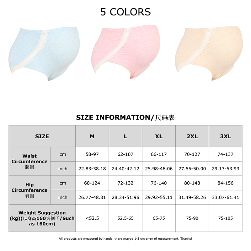 Logo Custom Breathable Lace Adjustable High Waist Cotton Pregnant Women Maternity Underwear Panties