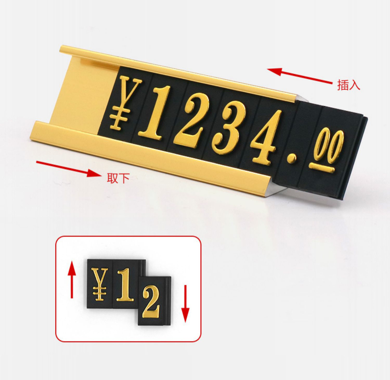 Wholesale Adjustable Digital Pricing Label Display Rack Counter Number Stand with LED Price Display