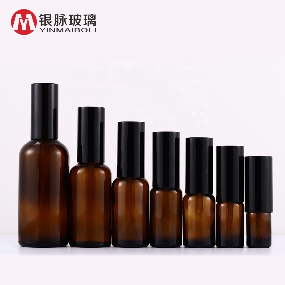 Cosmetic Packaging 5ml 10ml 15ml 30ml 50ml 100ml Empty Amber Perfume Fine Mist Glass Spray Bottle With Sprayer