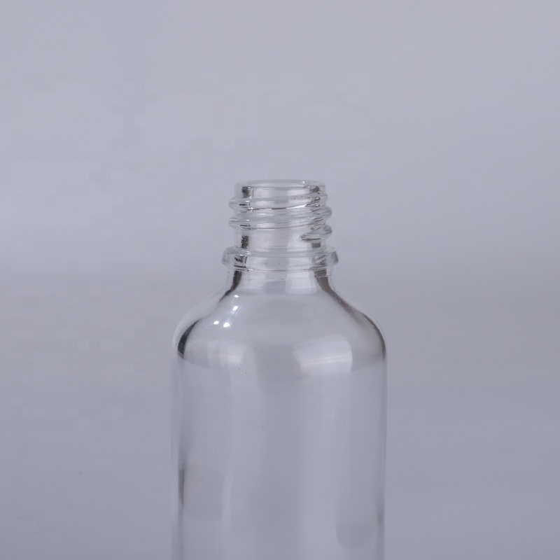 Wholesale classic serum 30ml clear glass dropper bottle with rose gold lid for essential oil