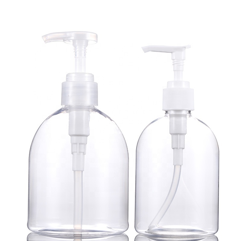 Empty gel bottle plastic  PET bottle 500Ml foaming wash soap hand sanitizer pump bottle with pump