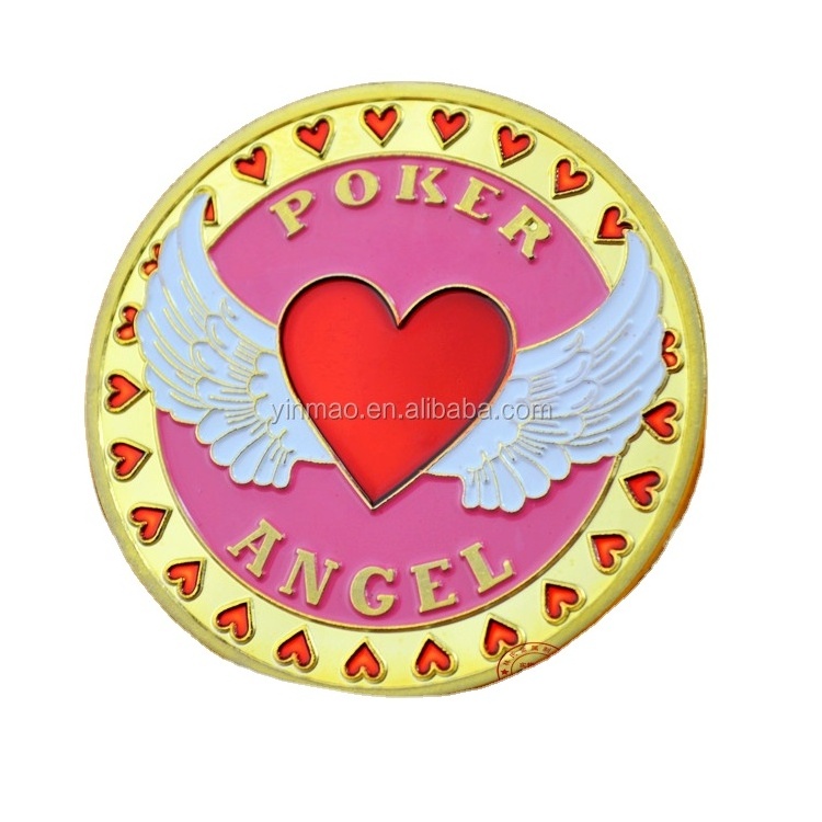 Classic Poker Angel custom LAS VEGAS Casino Chips gold metal souvenir coin