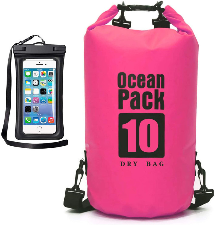 Floating Waterproof Dry Bag 10L Roll Top Dry Sack Keeps Gear Dry for Kayaking Rafting Boating Swimming Camping Hiking Fishing