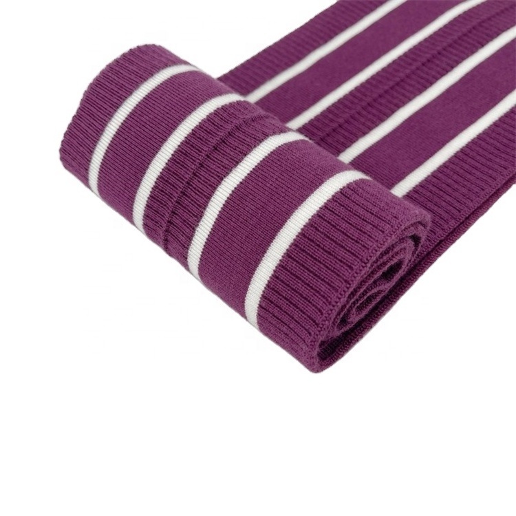 Factory price skin-friendly material 50% wool 50% acrylic  Baseball rib collar stripe rib trim drop needle rib textileand hem