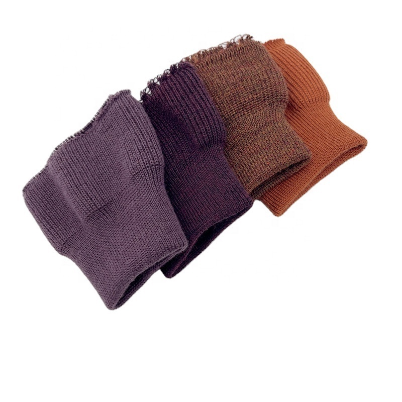 Trumpet knitting cuffs 100% wool Eco-friendly seamless rib cuff, tubular Knit Cuffs