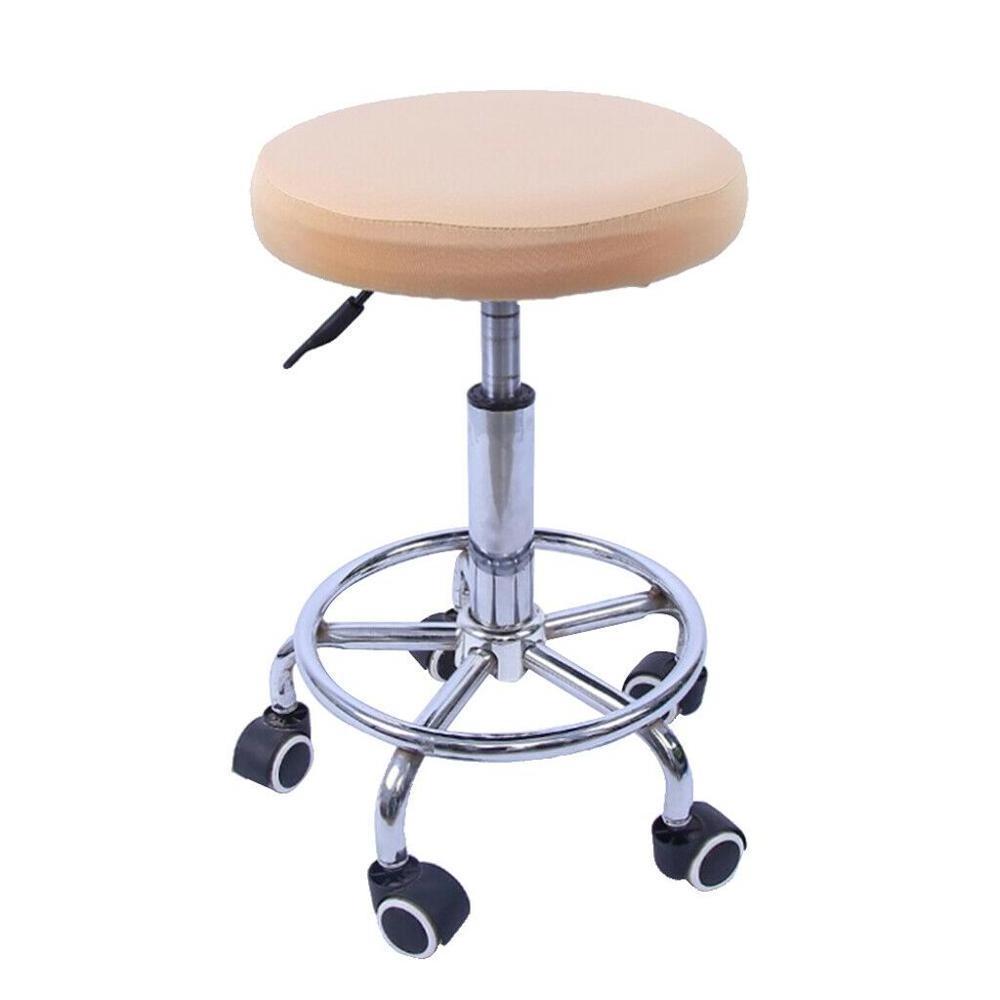 High Quality Factory Price Metal Stainless Steel Adjustable Salon Stool Bar Stool with wheels