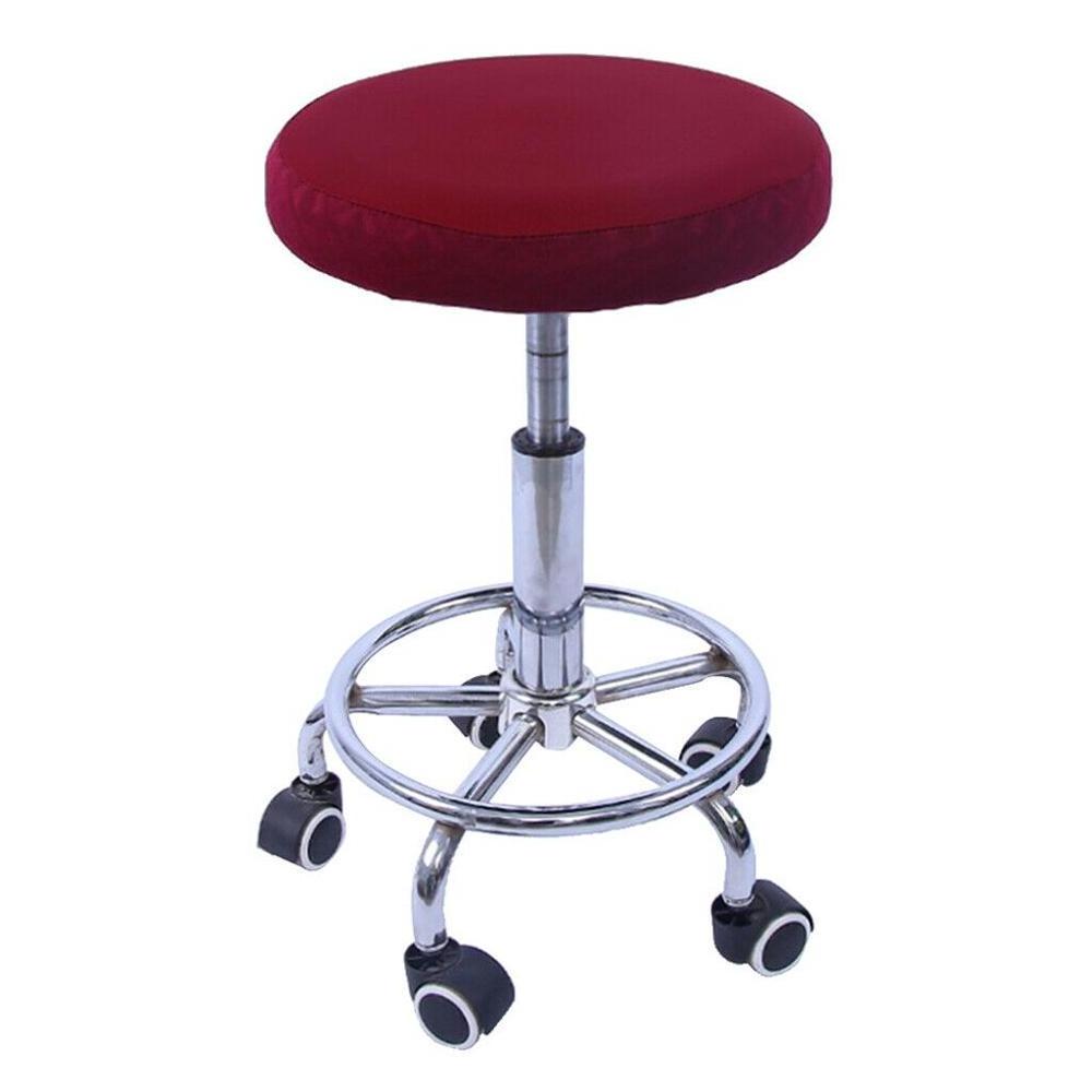 High Quality Factory Price Metal Stainless Steel Adjustable Salon Stool Bar Stool with wheels