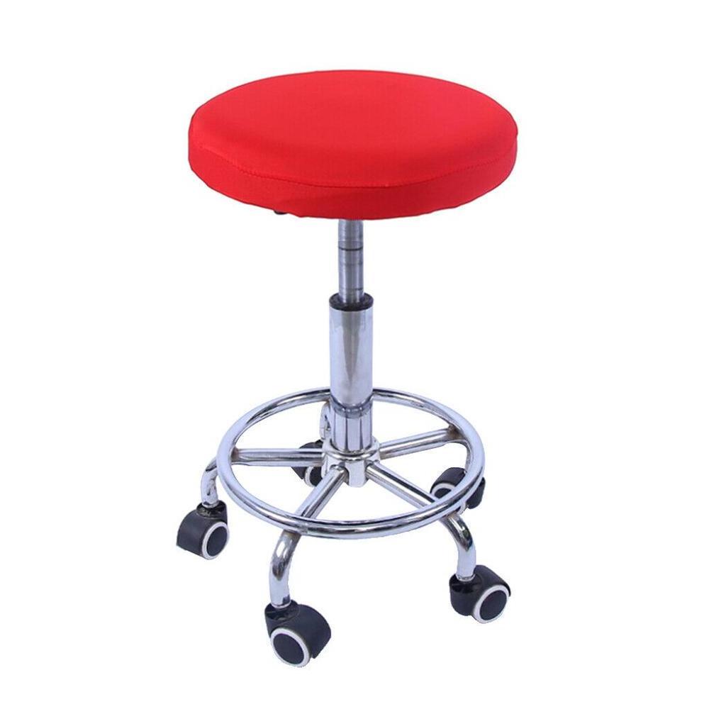 High Quality Factory Price Metal Stainless Steel Adjustable Salon Stool Bar Stool with wheels