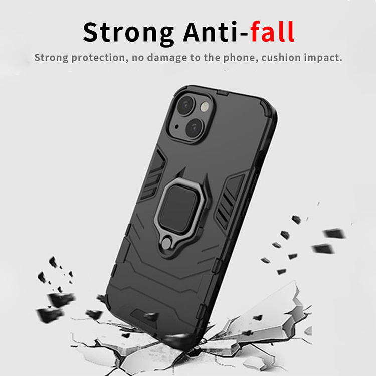 Fashion 360 Degree Rotation Metal Ring Holder Back Cover For iPhone 13 14 15 Cell Phone Case