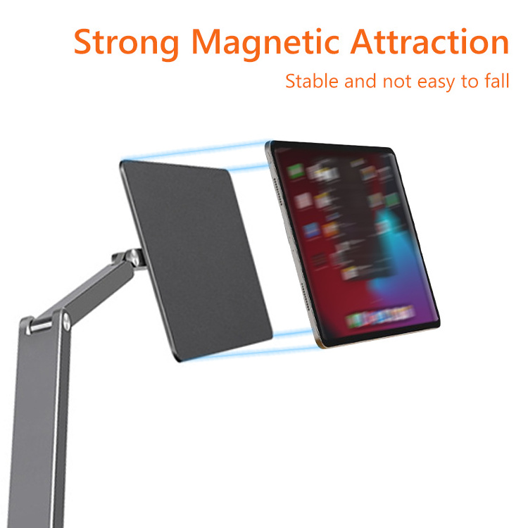 Aluminum Portable 360 Degree Adjustable Foldable Arm Magnetic Stand For iPad Pro 11 12.9