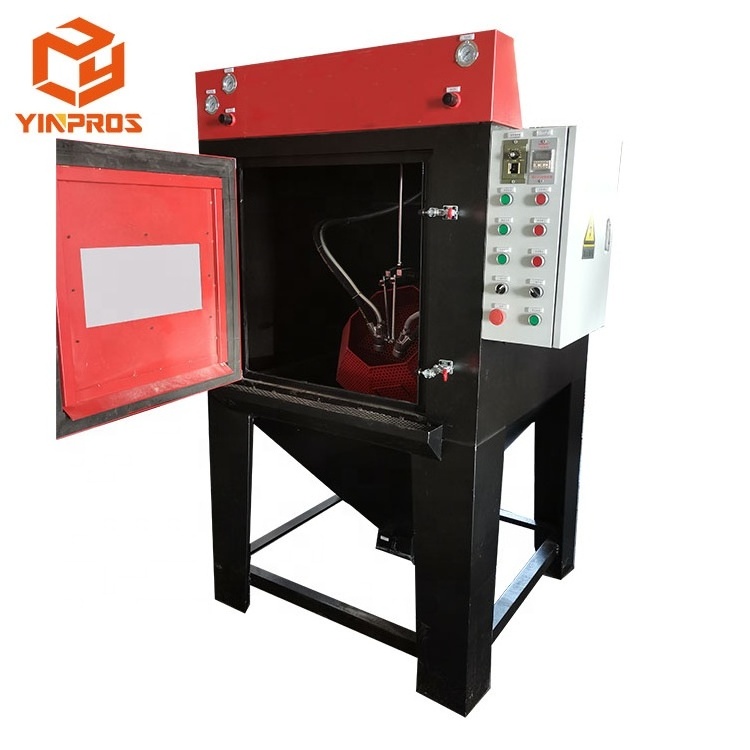 dustless tumble drum sand blasting machine for cleaning metal