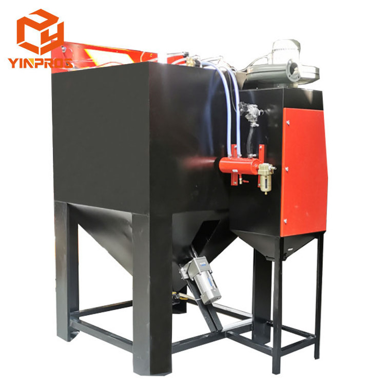 dustless tumble drum sand blasting machine for cleaning metal