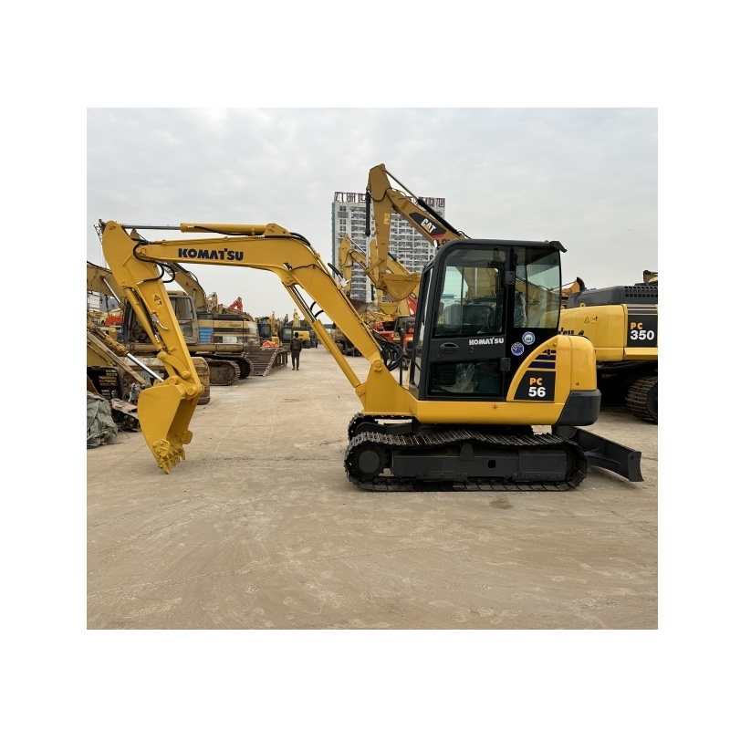 Used mini excavators komatsu PC56-7 excavator second hand 5.6 tons mini komatsu excavator 56 for sale