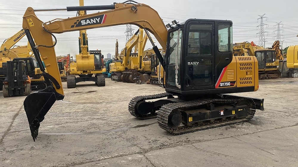 SANY SY75C 7ton Used Excavator SANY SY75C Pro Good Condition Hydraulic Excavator for Sale Provided Original 1 Set 300 7000 Chian