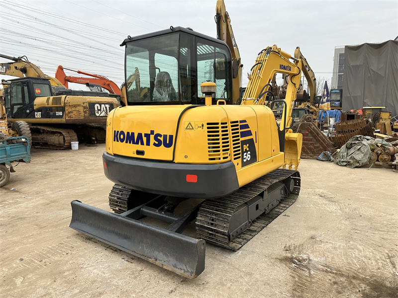 Used mini excavators komatsu PC56-7 excavator second hand 5.6 tons mini komatsu excavator 56 for sale