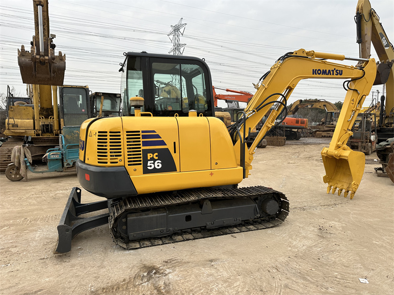 Used mini excavators komatsu PC56-7 excavator second hand 5.6 tons mini komatsu excavator 56 for sale