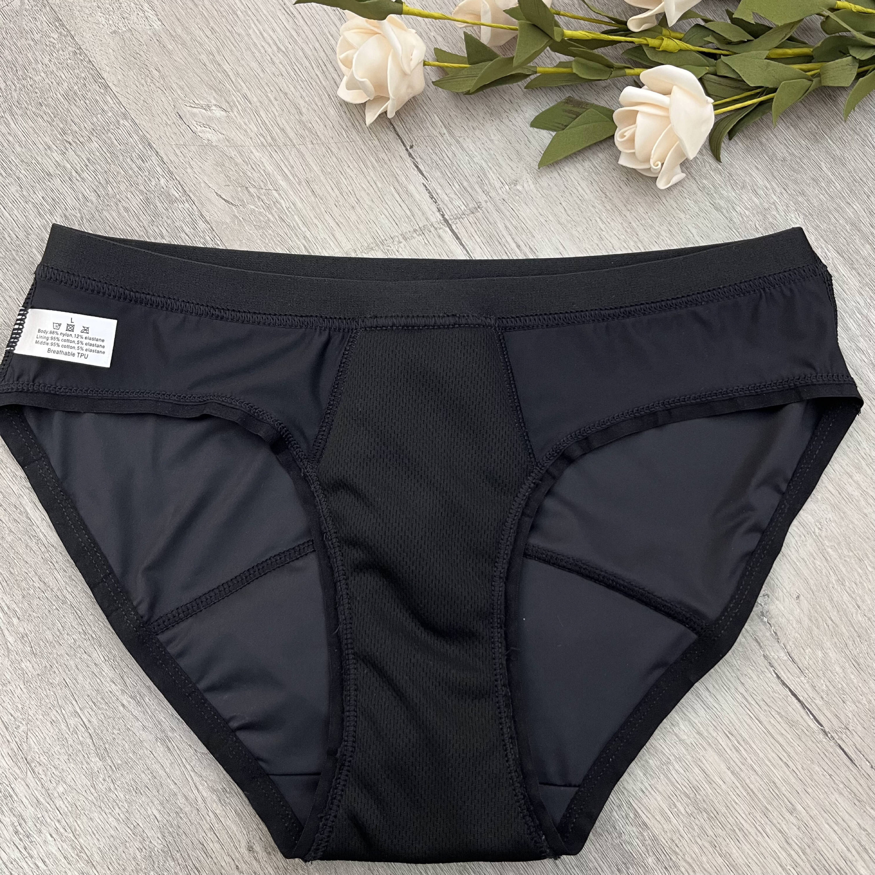 Period Panties 1 USD Per Item Leak Proof 4 Layers Menstrual Panties Sexy Flash Deal Clearance Sales Women Woven Adults Black