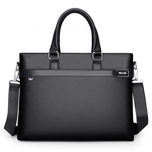 Professional Business Men Smooth Leather Custom Office Laptop Bag Briefcase